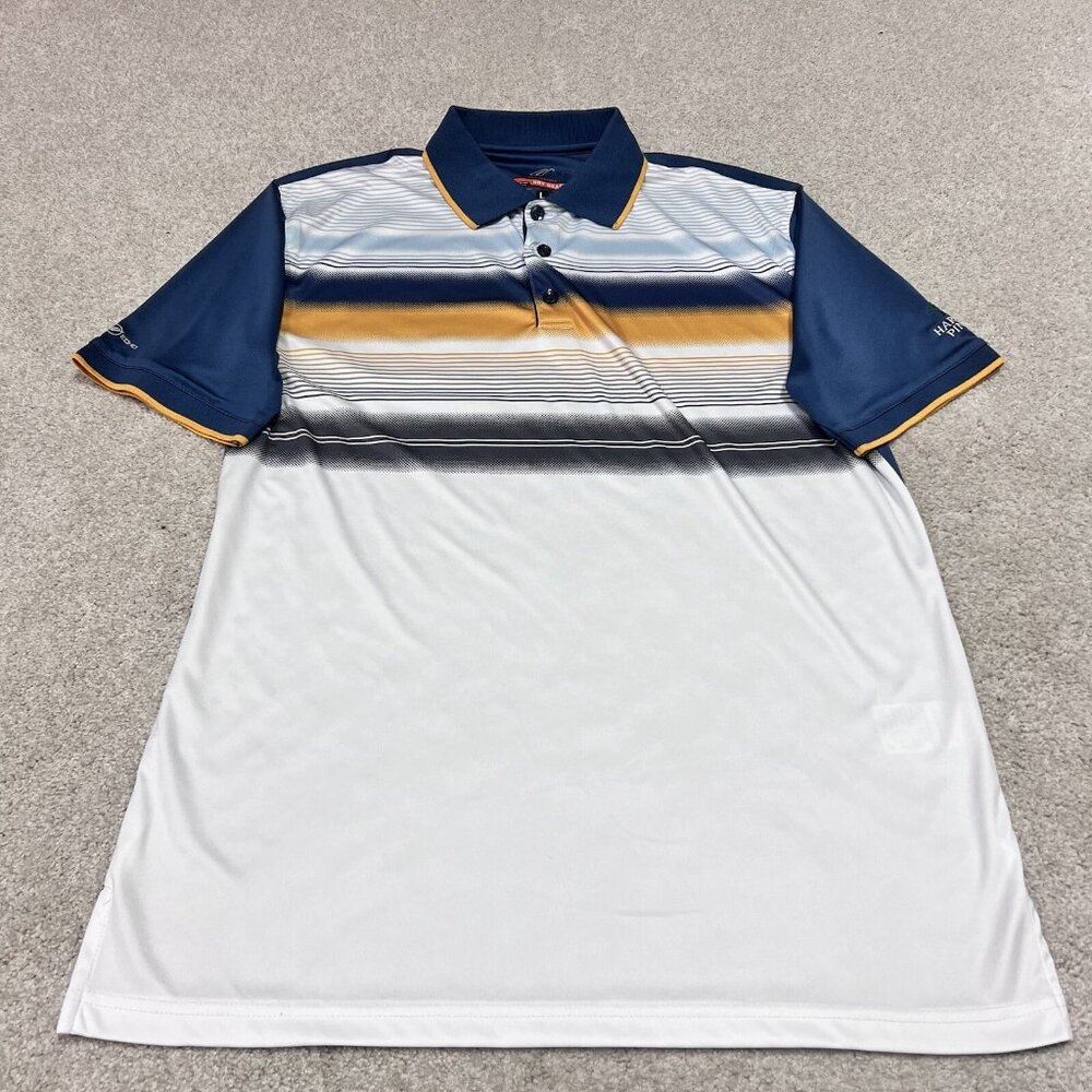 Glen Echo Polo Men’s Multicolored Striped Short Sleeve Size Large